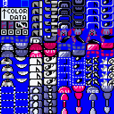 Preview of the contents of ExGraphic ExGFX61.bin used for global ExAnimation