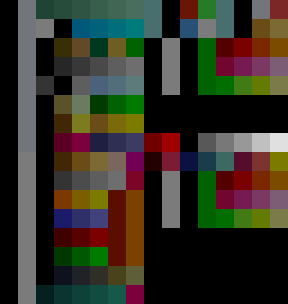 Screenshot of the custom block colors in the Palette Editor Window