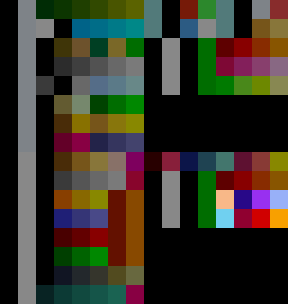Screenshot of the Poison Mushroom colors in the Palette Editor Window