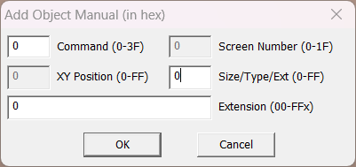 Lunar Magic's Add Object Manual (hex) Window